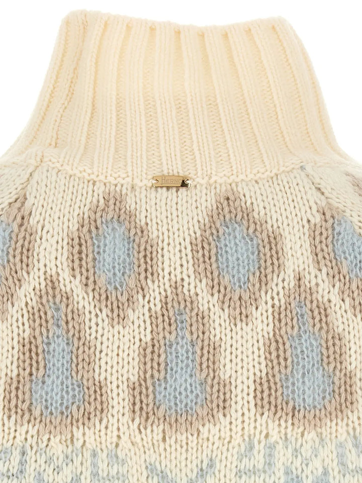 Herno Beige Wool Cardigan