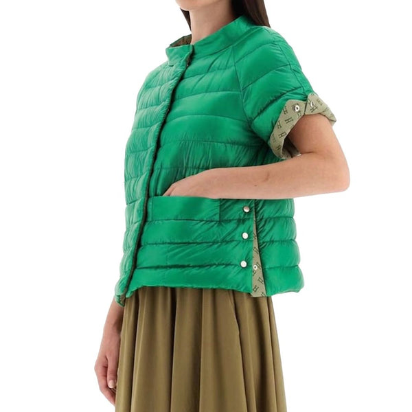 Herno Puffer Jackets - Bicolor Polyamide Full-Length Jacket
