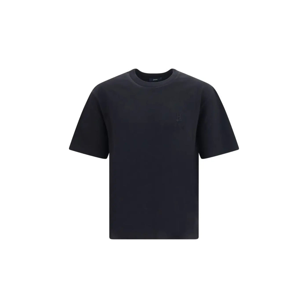 Herno Black Cotton T-shirt