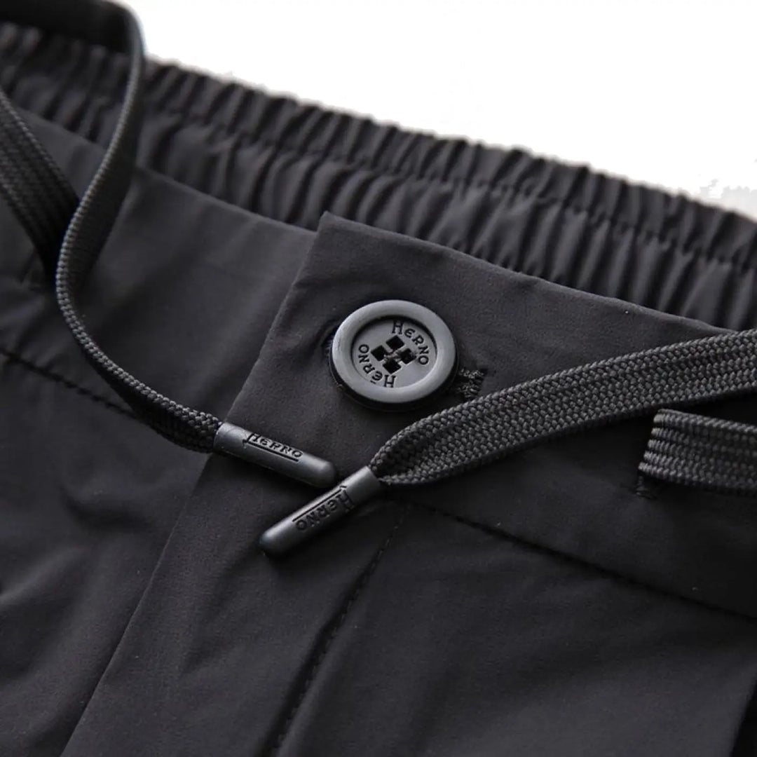 Herno Black Elastane Athletic Pants