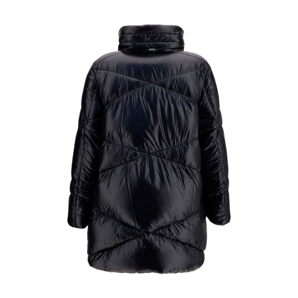 Herno Puffer Jackets - Black Goose Down Full-Length Jacket
