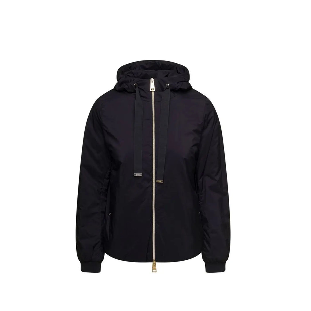 Herno Black Polyamide Bomber