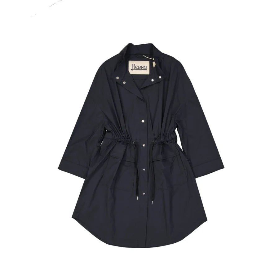 Herno Black Polyamide Coat