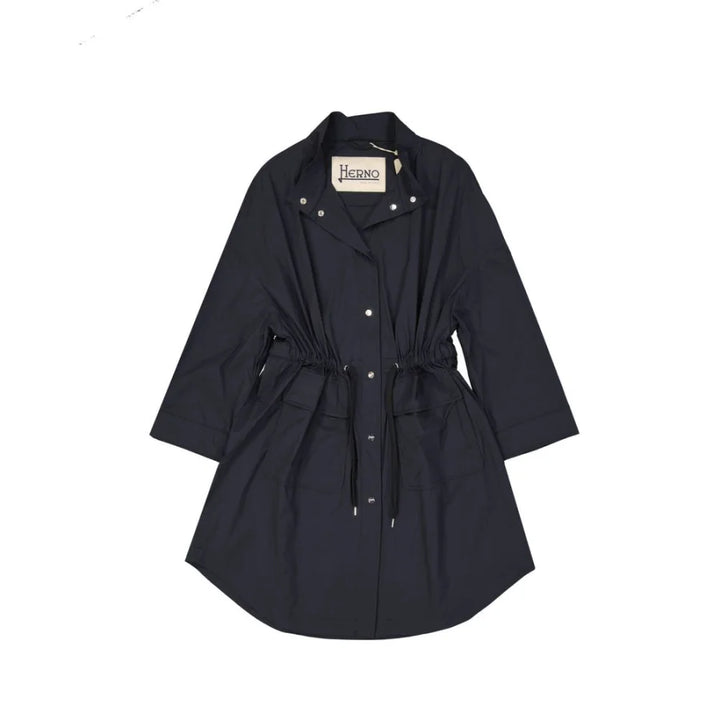 Herno Black Polyamide Coat