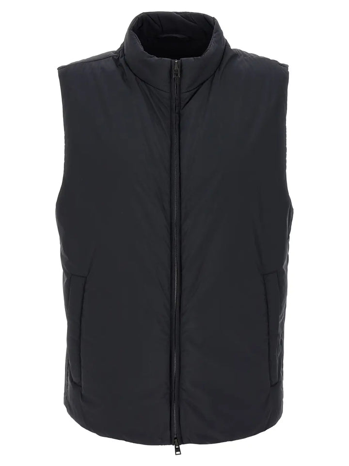 Herno Black Polyamide Sleeveless Jacket
