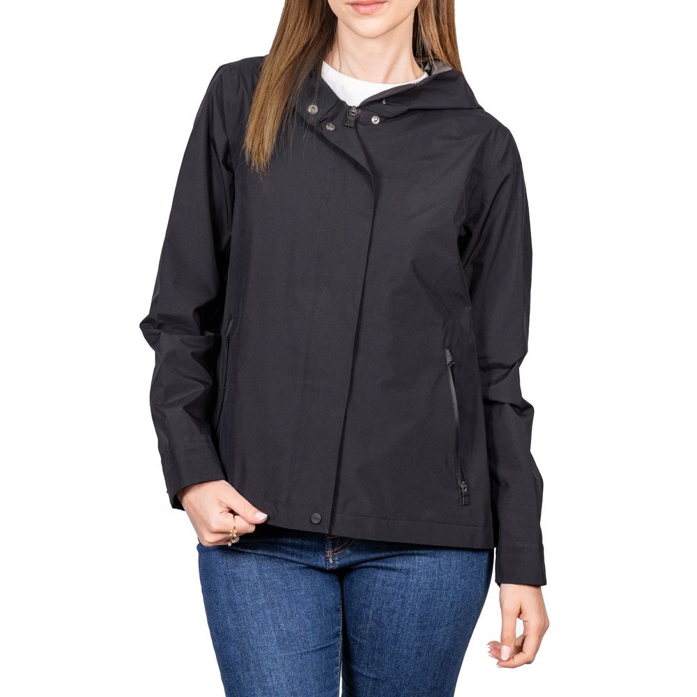 Herno Rain Coats - Black Polyester Shell Jacket