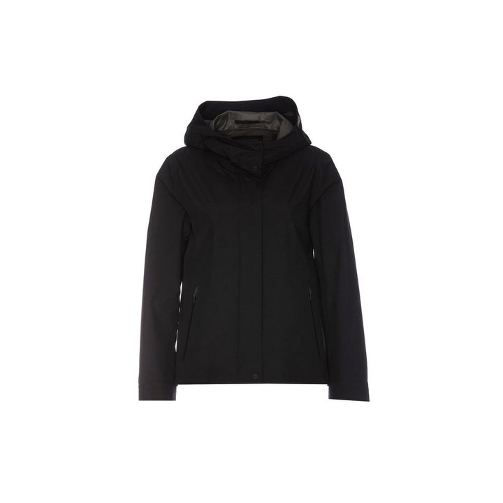 Herno Rain Coats - Black Polyester Shell Jacket