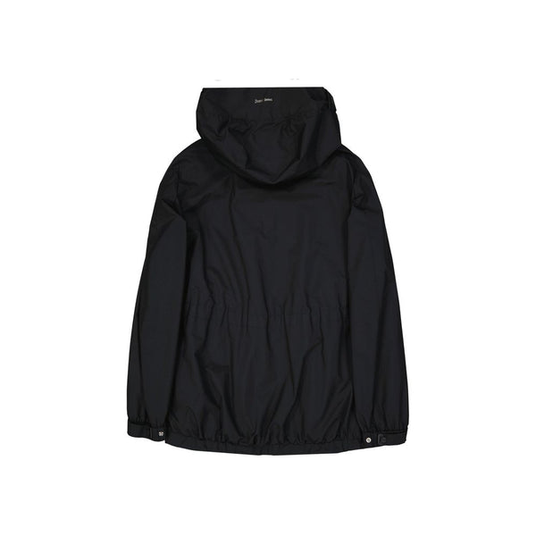 Herno Windbreakers - Black Polyester Shell Jacket