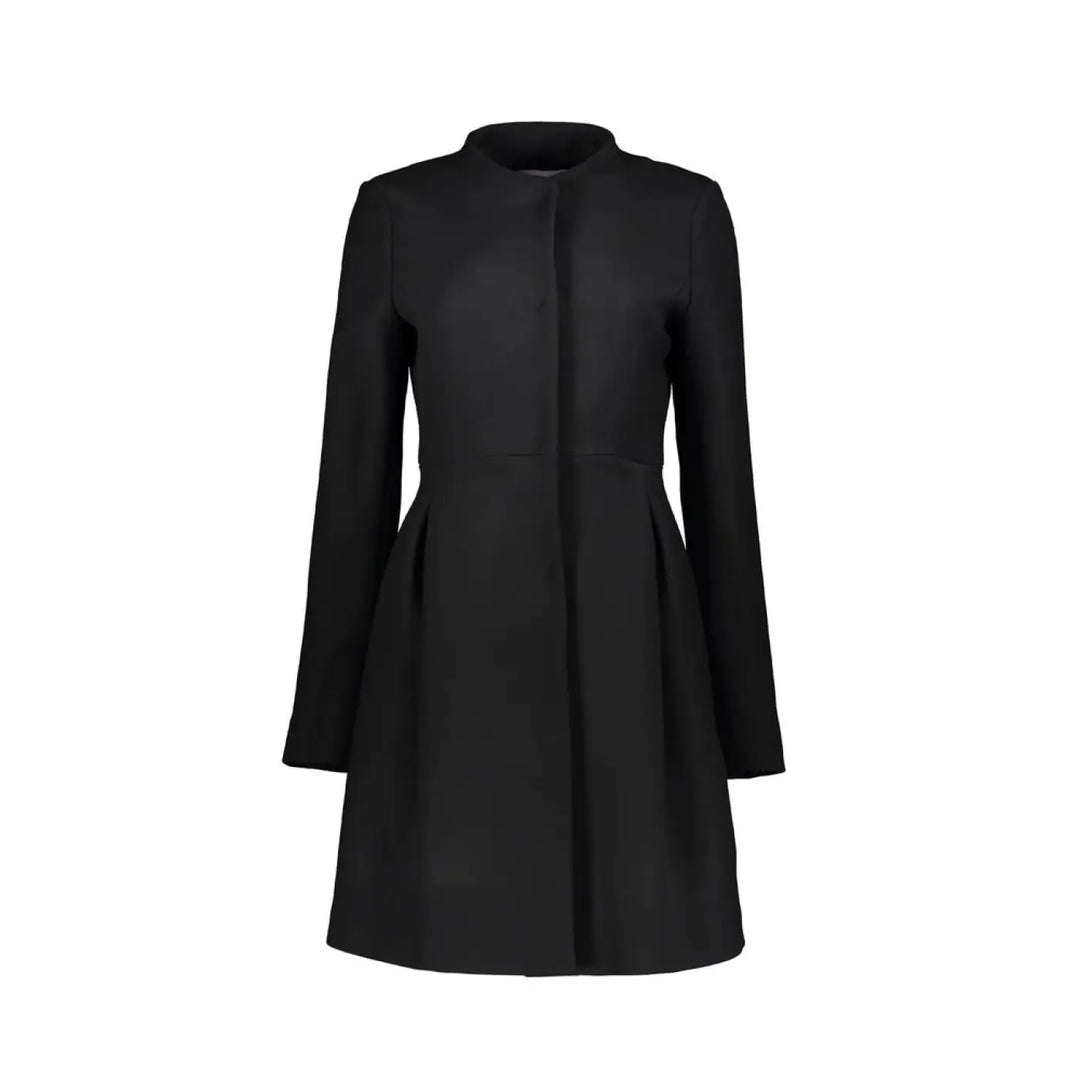 Herno Black Virgin Wool Coat
