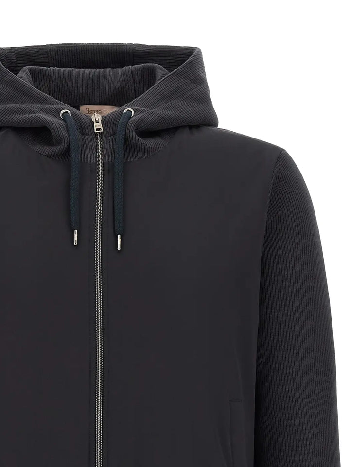 Herno Blue Cotton Shell Jacket