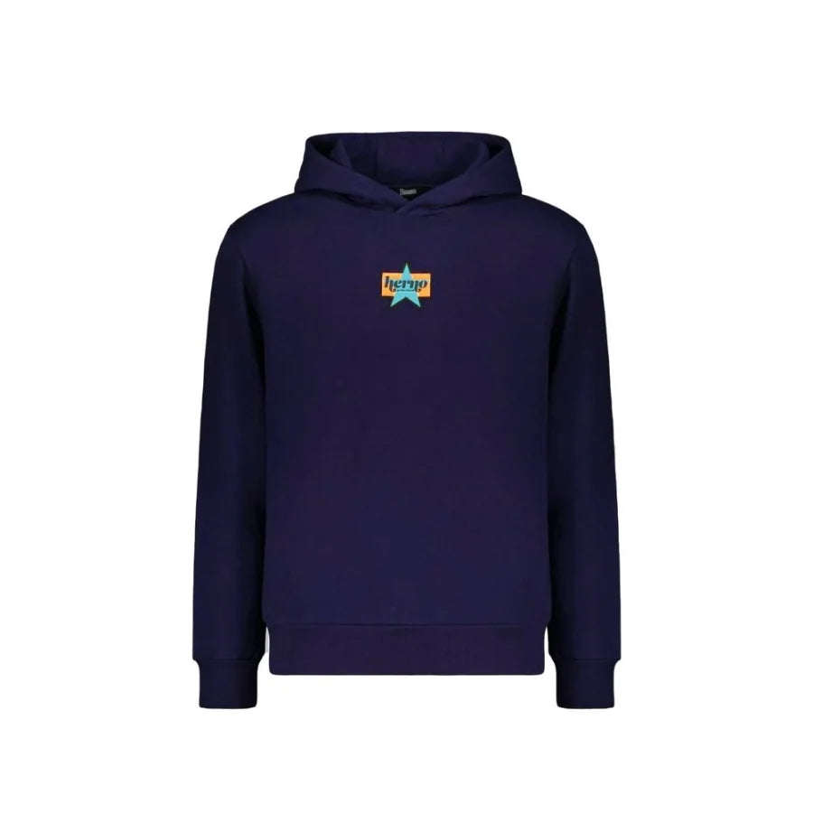 Herno Blue Cotton Sweatshirt
