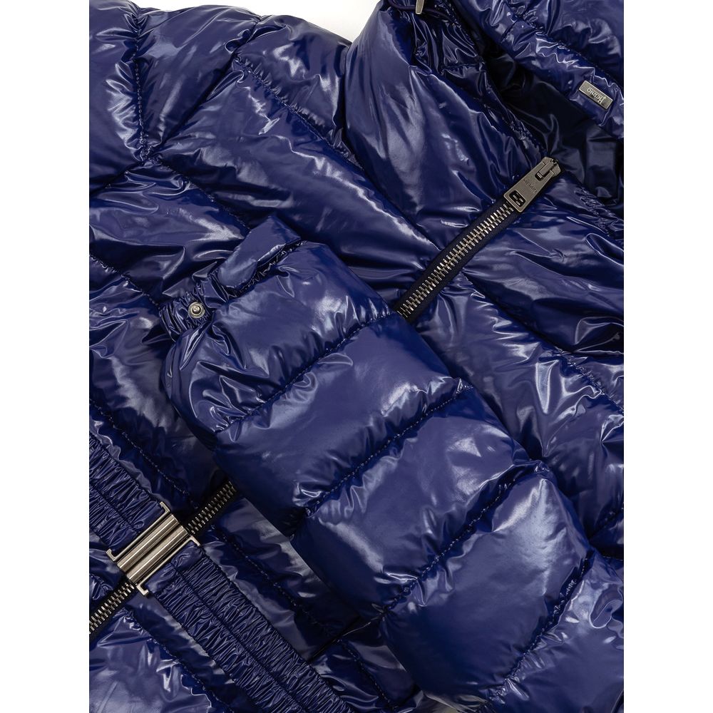 Herno Puffer Jackets - Blue Polyamide Coat