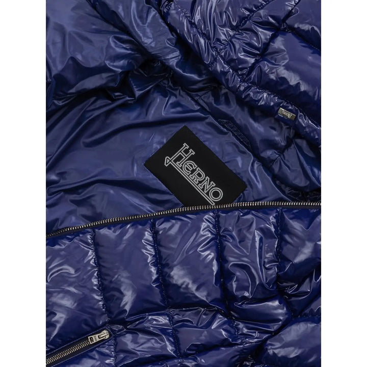 Herno Blue Polyamide Coat