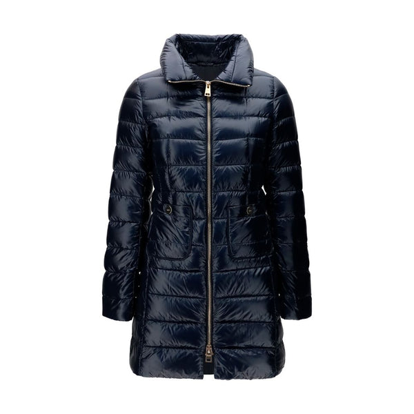 Herno Coats & Jackets - Blue Polyamide Full-Length Jacket