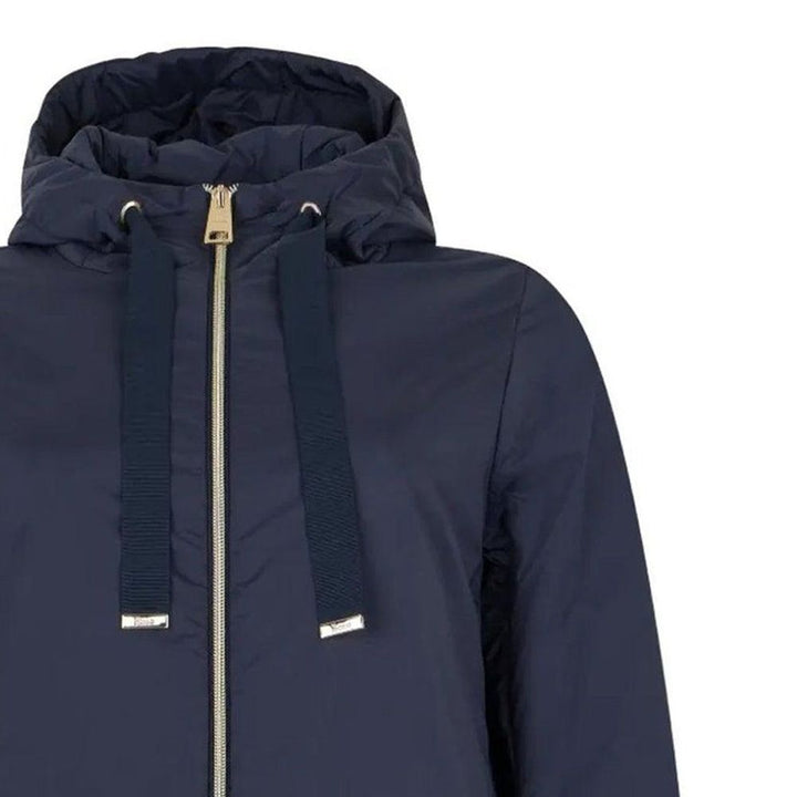 Herno Puffer Jackets - Blue Polyamide Full-Length Jacket