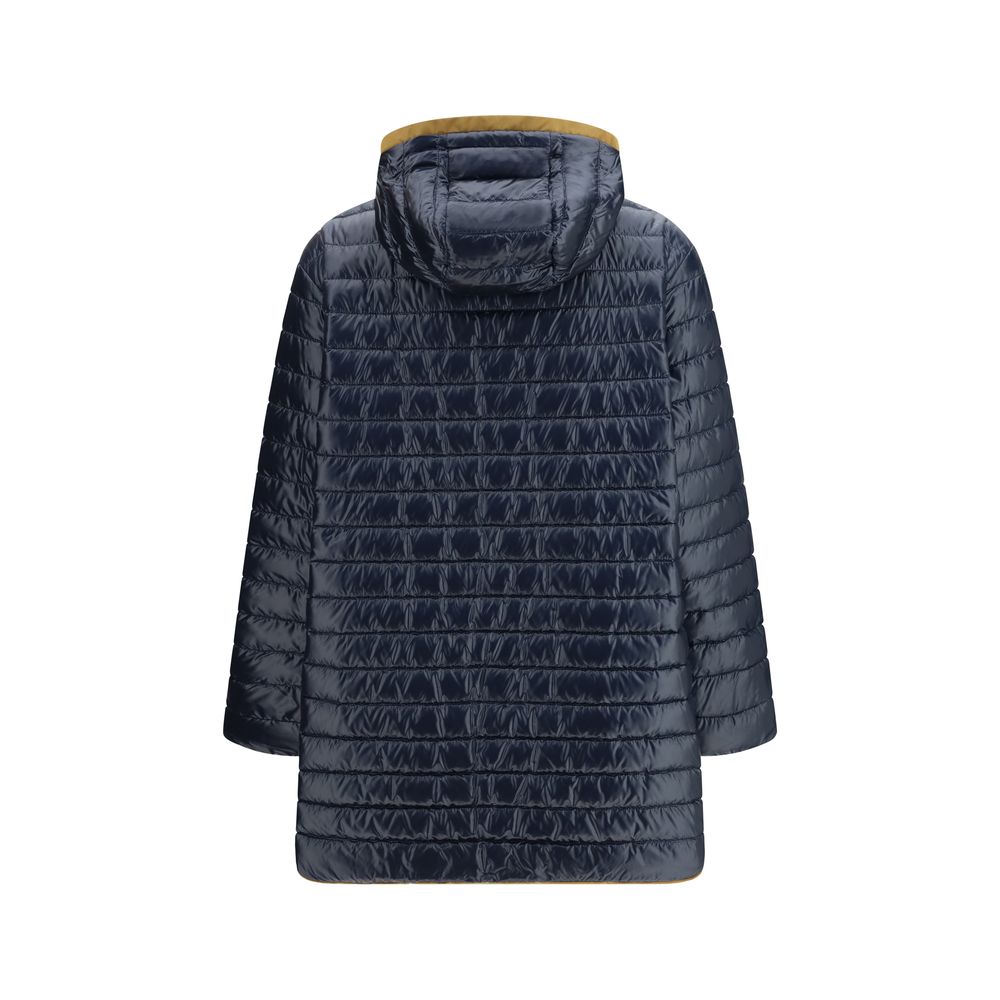 Herno Puffer Jackets - Blue Polyester Coat