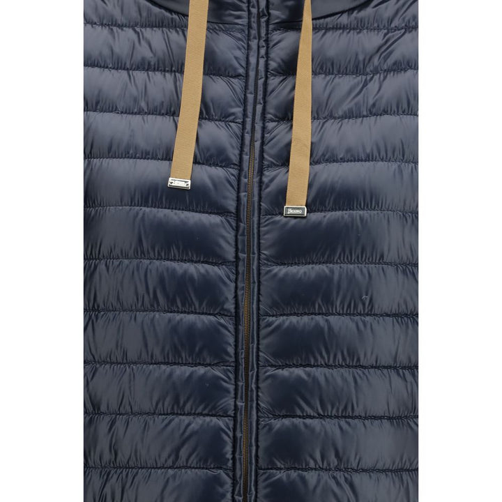 Herno Puffer Jackets - Blue Polyester Coat