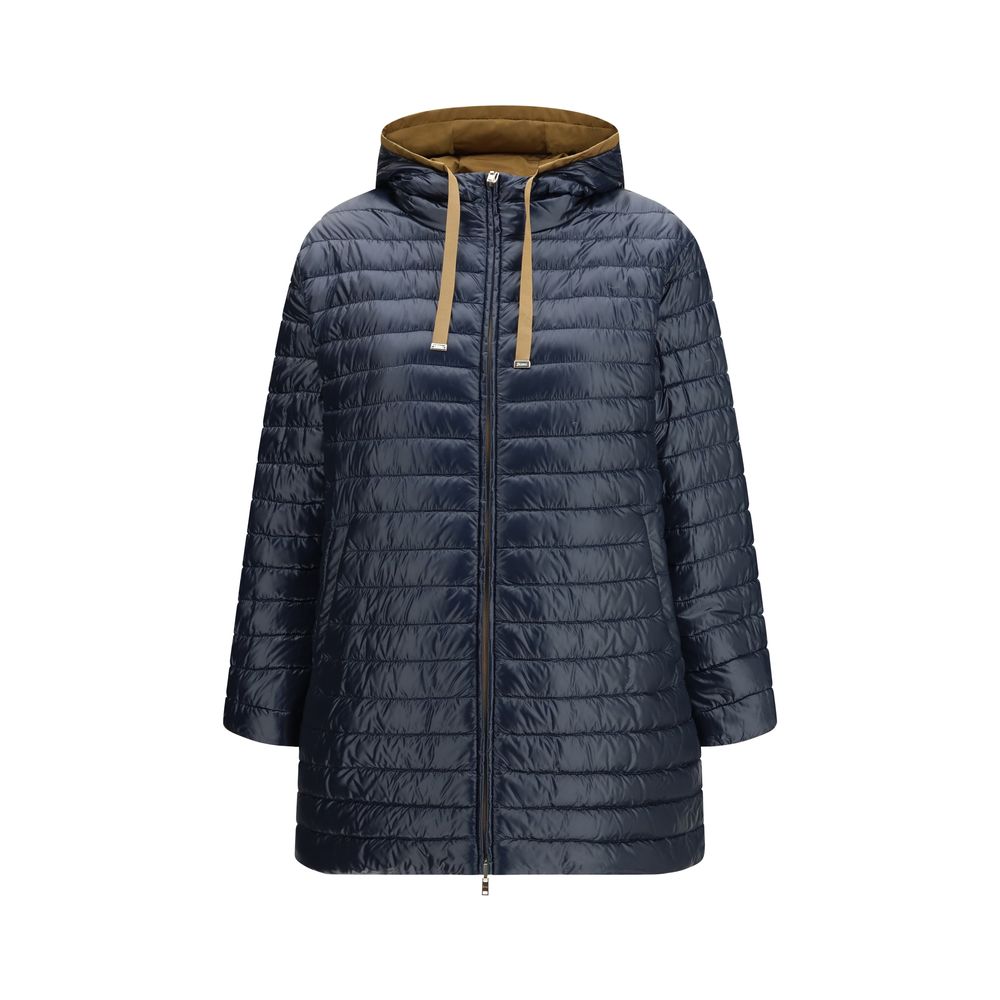 Herno Puffer Jackets - Blue Polyester Coat