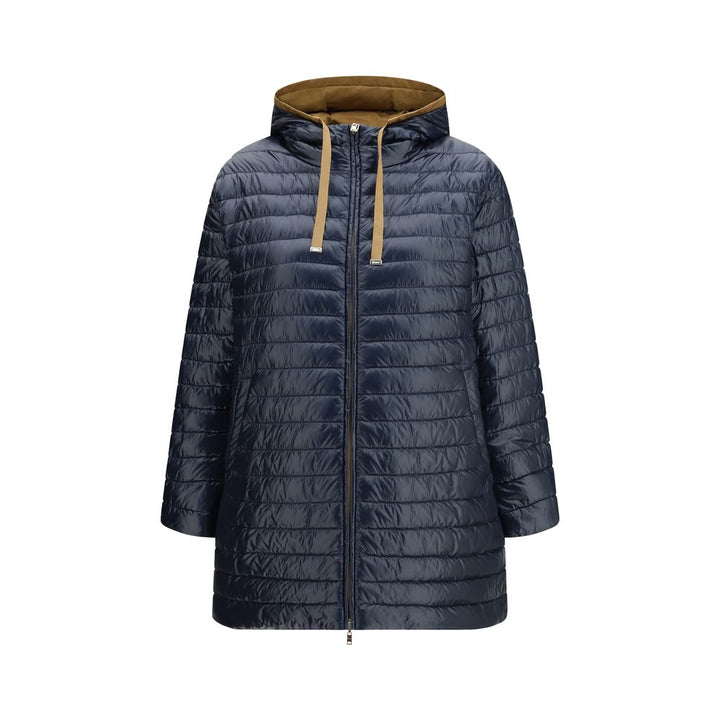 Herno Puffer Jackets - Blue Polyester Coat