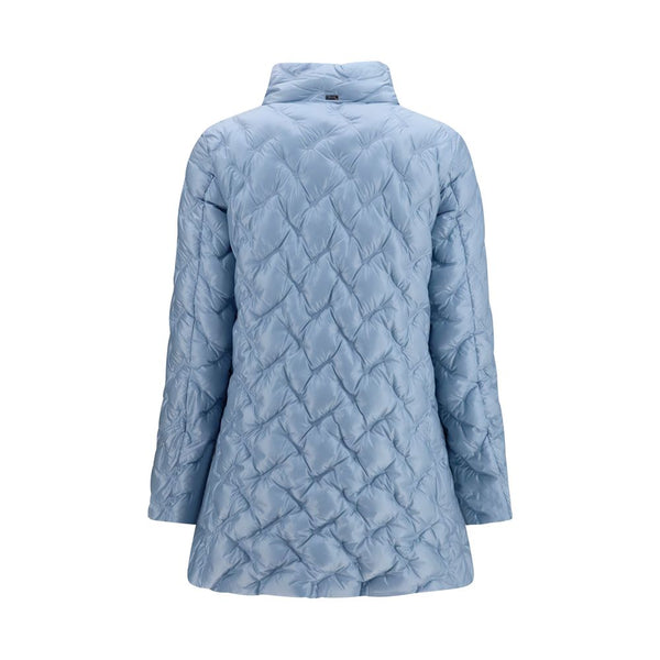 Herno Coats & Jackets - Blue Polyester Full-Length Jacket