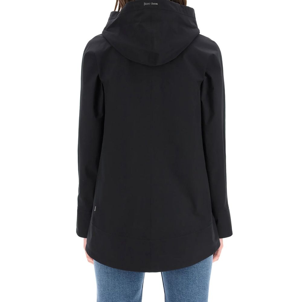 Herno Rain Coats - Blue Polyester Shell Jacket