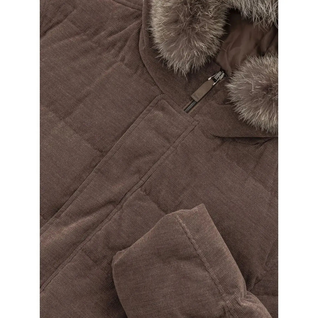 Herno Brown Cotton Bomber