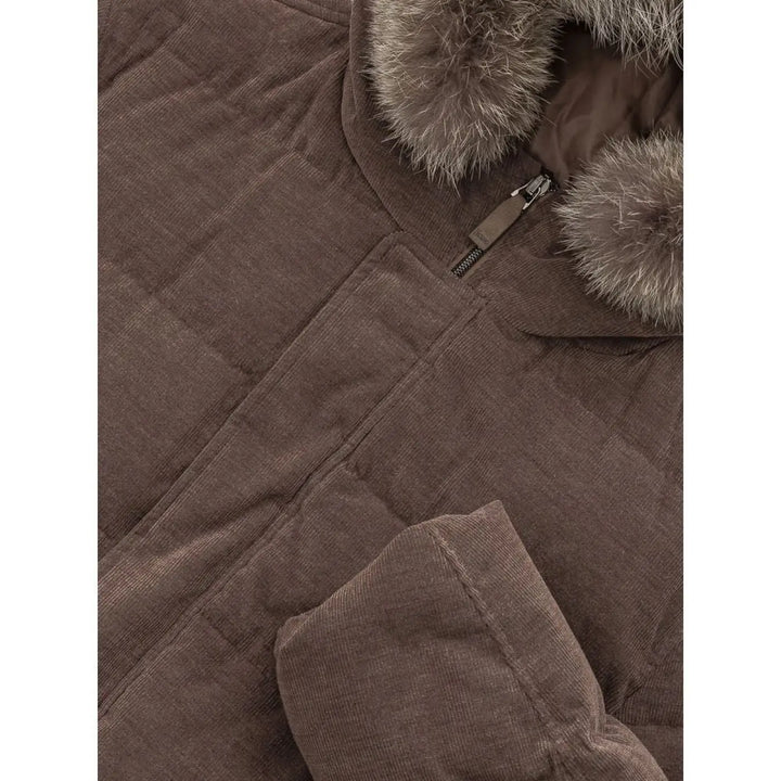 Herno Brown Cotton Bomber