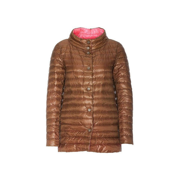 Herno Puffer Jackets - Brown Polyamide Coat
