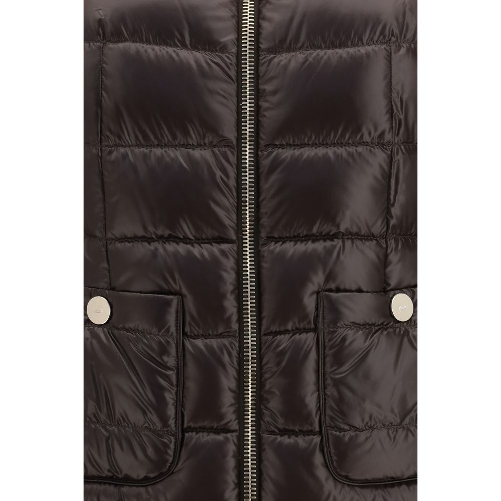 Herno Coats &amp; Jackets - Brown Polyamide Full-Length Jacket