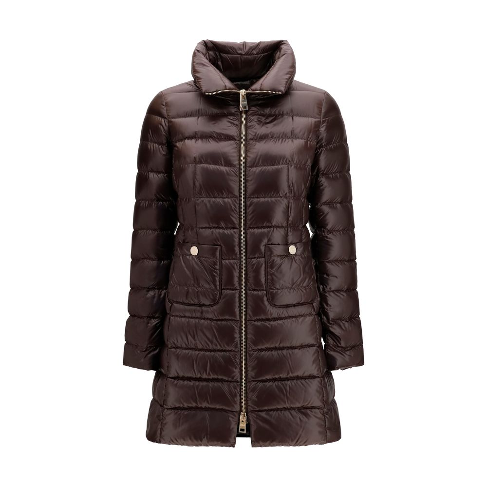 Herno Coats &amp; Jackets - Brown Polyamide Full-Length Jacket