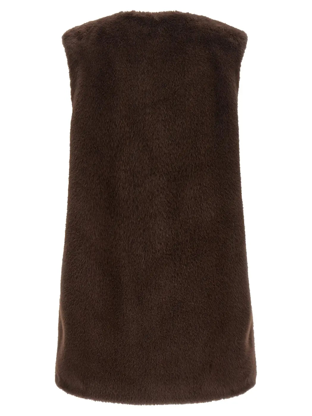Herno Brown Polyester Sleeveless Jacket