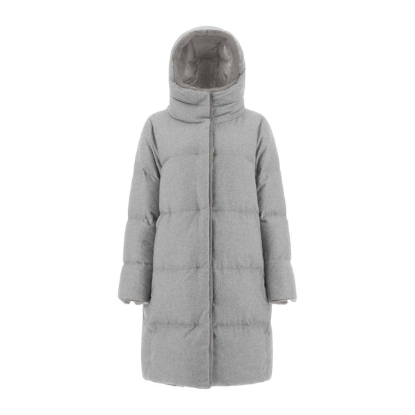 Herno Puffer Jackets - Gray Cashmere Coat
