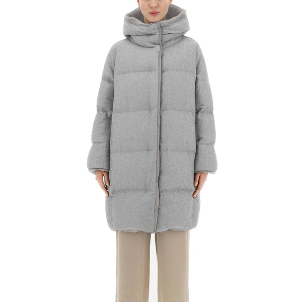 Herno Puffer Jackets - Gray Cashmere Coat