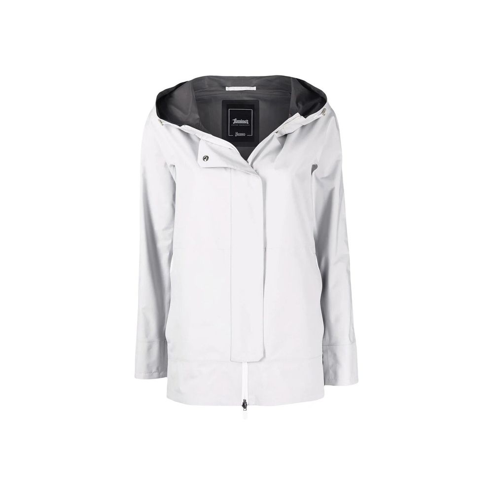 Herno Rain Coats - Gray Polyester Shell Jacket