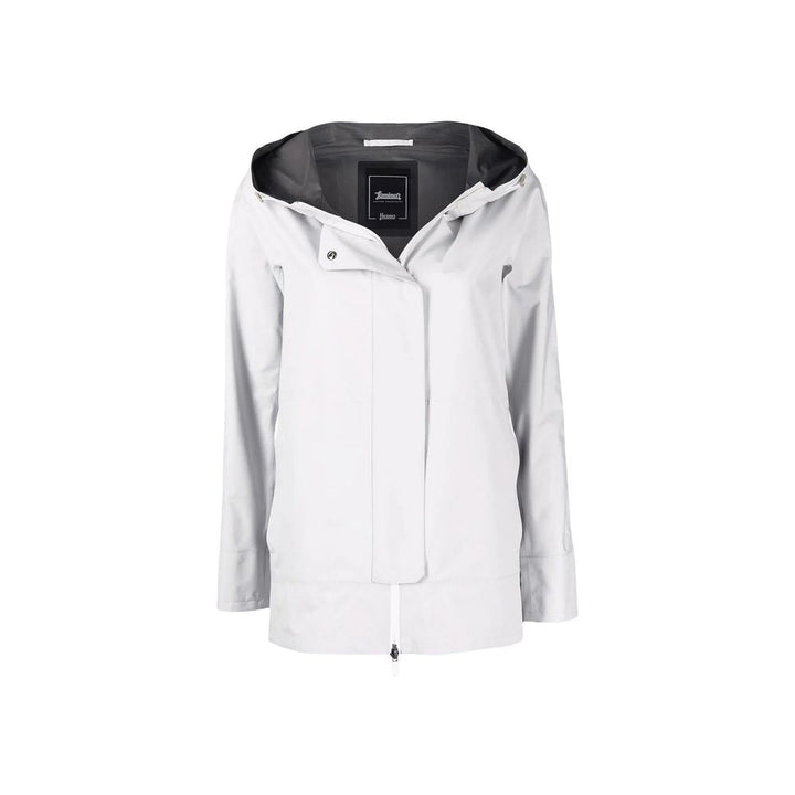 Herno Rain Coats - Gray Polyester Shell Jacket