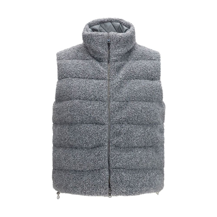 Herno Coats &amp; Jackets - Gray Polyester Sleeveless Jacket