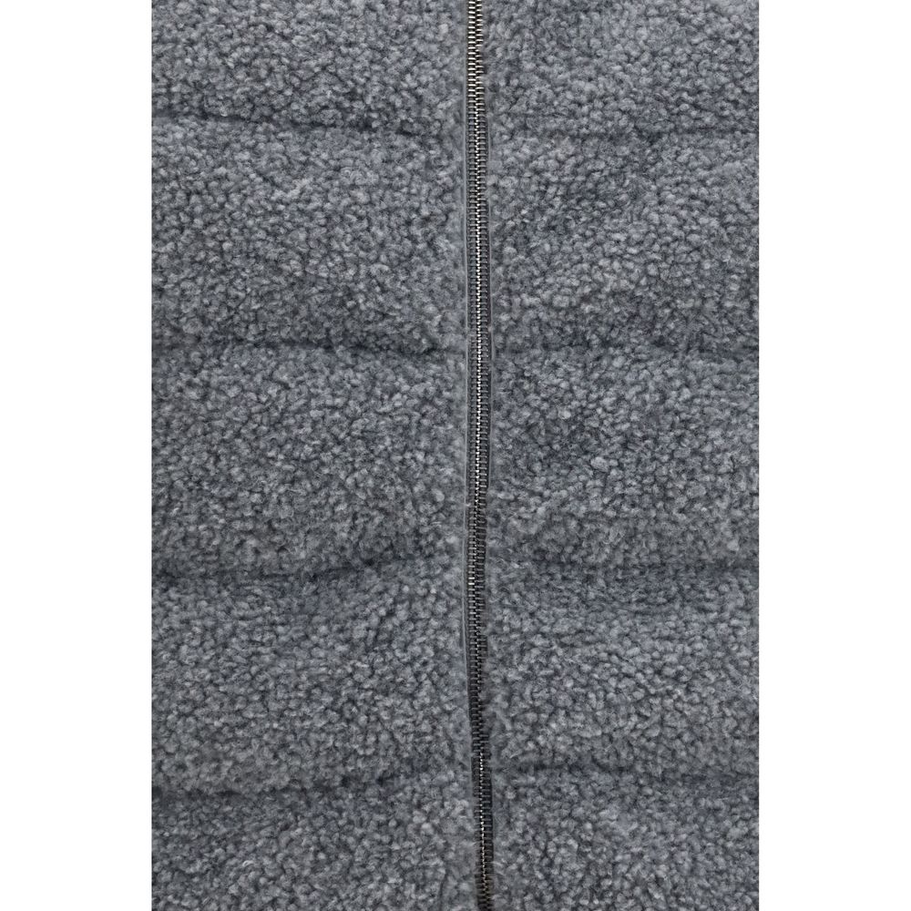 Herno Coats &amp; Jackets - Gray Polyester Sleeveless Jacket