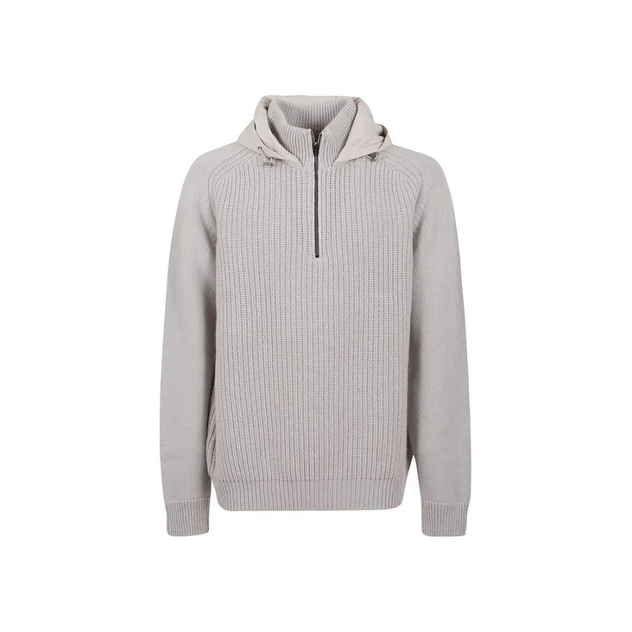 Herno Gray Wool Hoodie