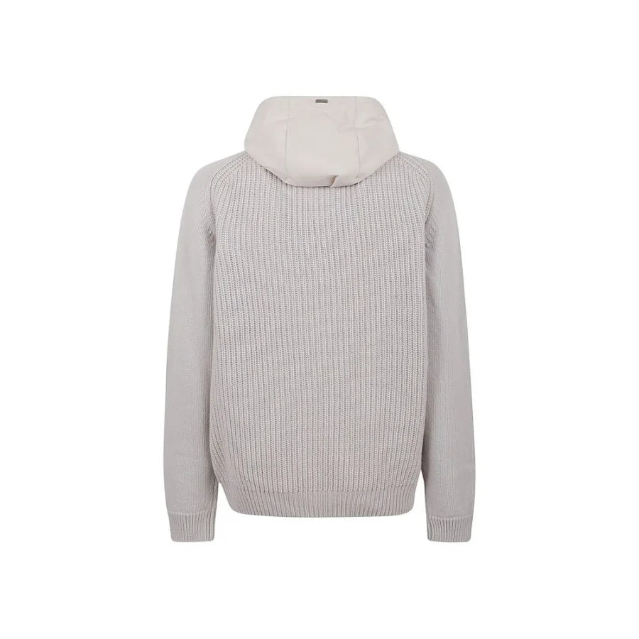 Herno Gray Wool Hoodie