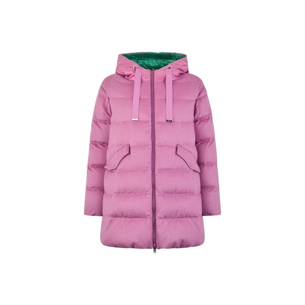 Herno Puffer Jackets - Multicolor Cashmere Full-Length Jacket