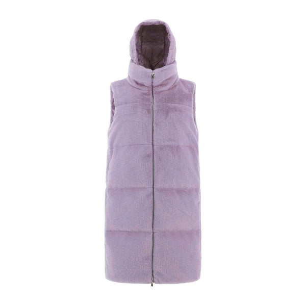 Herno Puffer Jackets - Purple Polyamide Coat