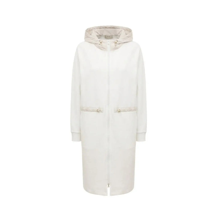 Herno White Cotton Coat
