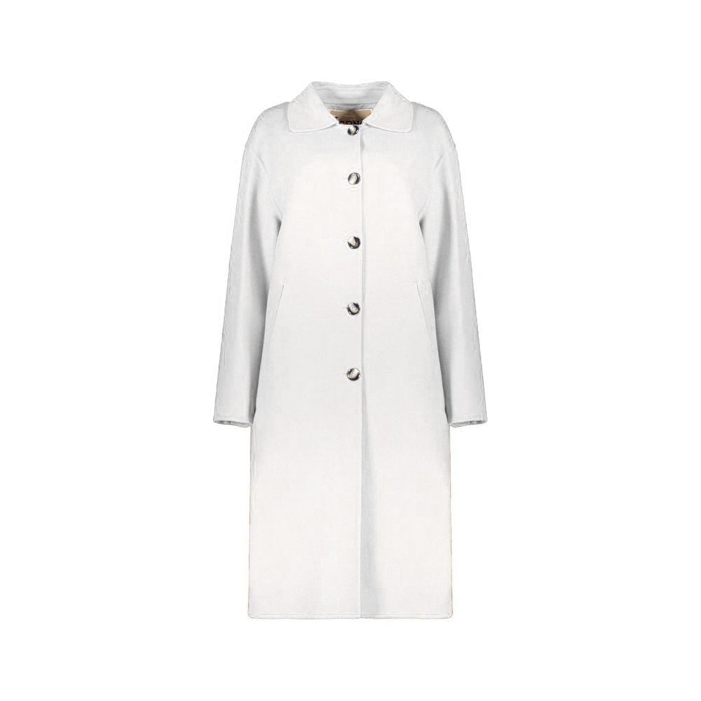 Herno Overcoats - White Wool Coat