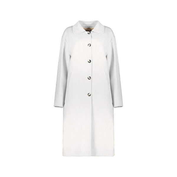Herno Overcoats - White Wool Coat