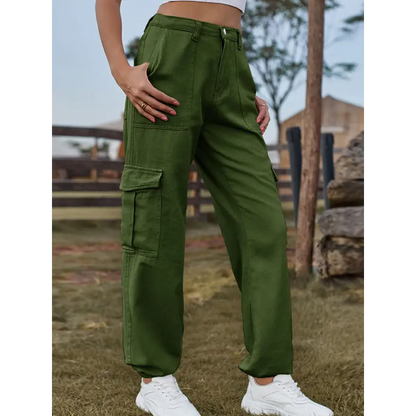 Elevate Your Style with High Waist Jeans Featuring Pockets Clothing bottoms Trendsi