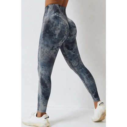 Elevate Your Workout with High Waist Tie-Dye Long Sports Pants Trendsi