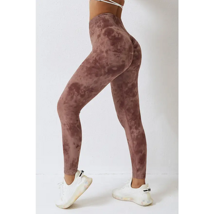 Elevate Your Workout with High Waist Tie-Dye Long Sports Pants Trendsi