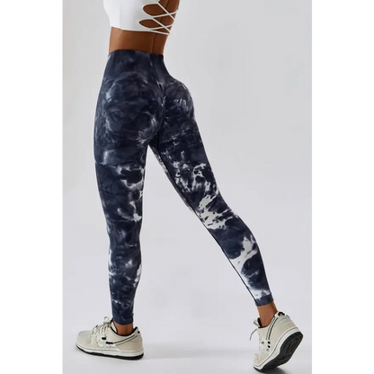 Elevate Your Workout with High Waist Tie-Dye Long Sports Pants Trendsi