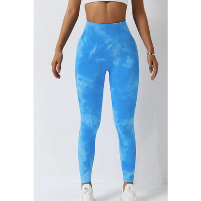 Elevate Your Workout with High Waist Tie-Dye Long Sports Pants Trendsi