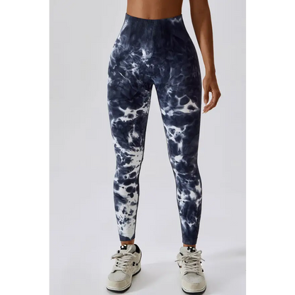 Elevate Your Workout with High Waist Tie-Dye Long Sports Pants Trendsi